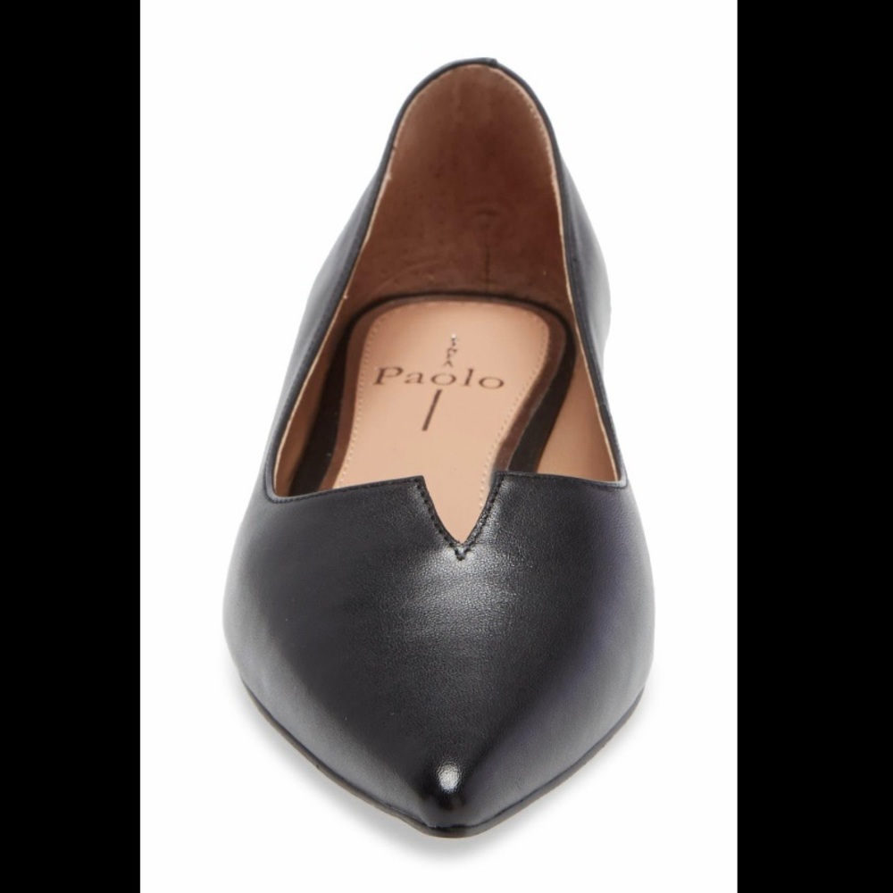 Presta Pointed Toe Flat in Black (sold out online!)